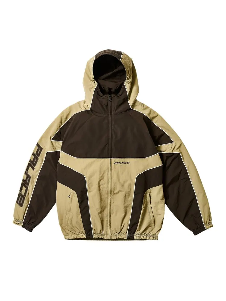 Куртка Palace Piped Hooded Shell Jacket 'Brown' — изображение 1 из 4, коричневый