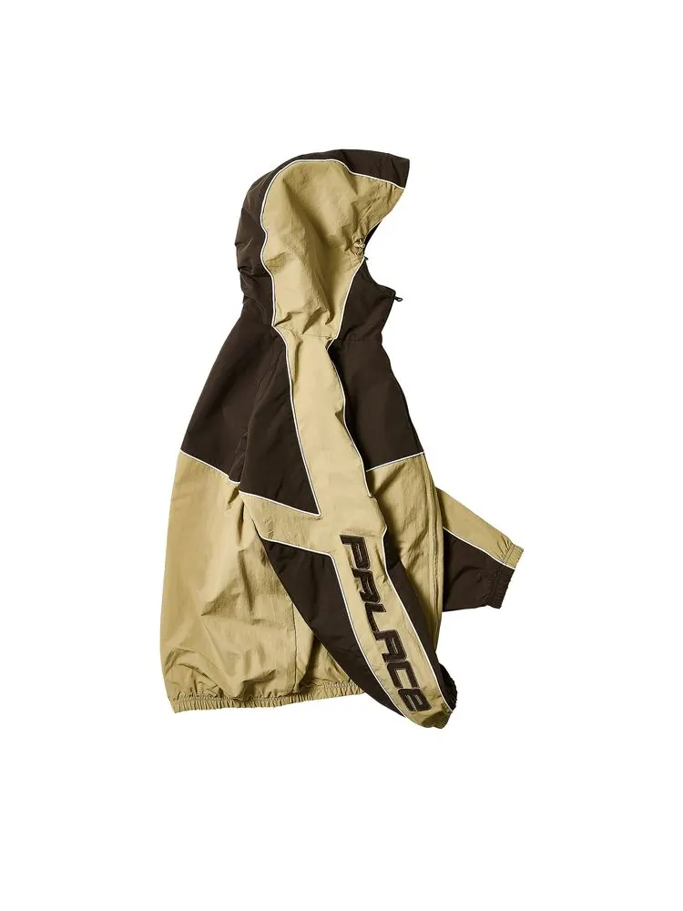 Куртка Palace Piped Hooded Shell Jacket 'Brown' — изображение 3 из 4, коричневый