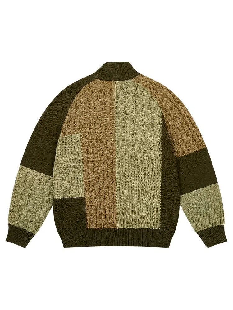 Толстовка Palace Patchwork Zip Knit — изображение 2 из 2, глубокий зеленый