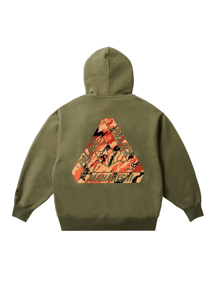 Толстовка Palace x Maharishi Tri-Bonsai Hood — изображение 2 из 2, оливковый