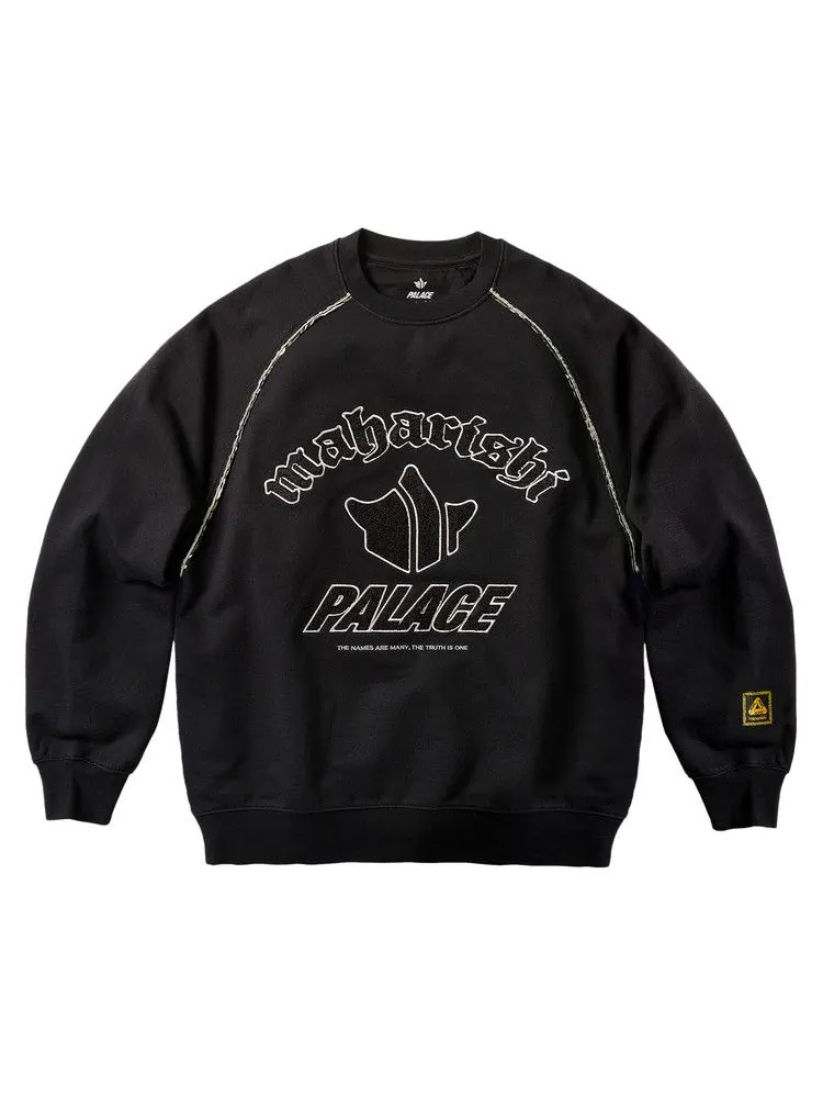 Свитер Palace x Maharishi Temple Script Crew — изображение 1 из 2, черный