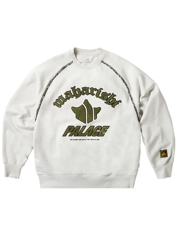 Свитер Palace x Maharishi Temple Script Crew — изображение 1 из 2, белый