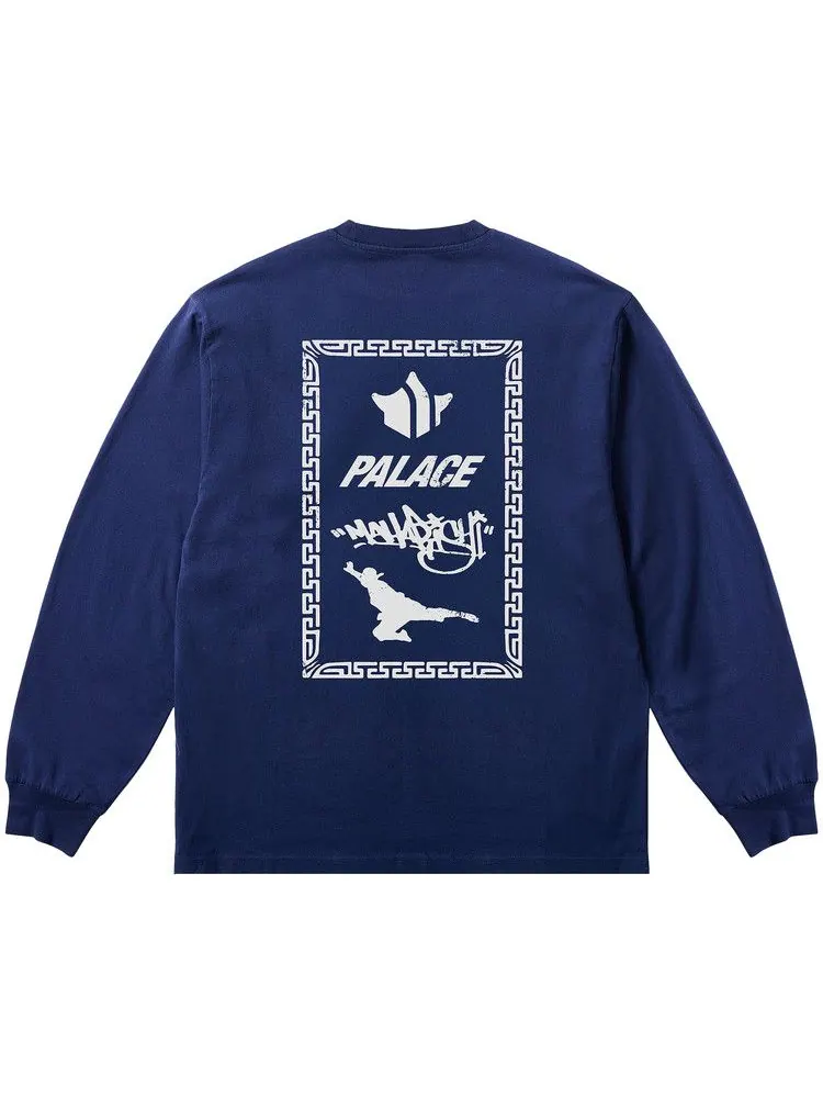 Лонгслив Palace x Maharishi Shaolin Tag Long-Sleeve — изображение 2 из 2, синий
