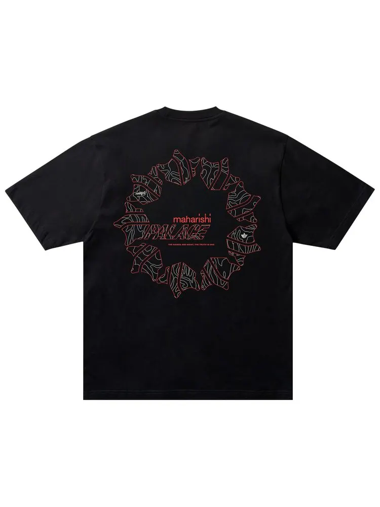 Футболка Palace x Maharishi Templea Star Kor Om T-Shirt 'Black' — изображение 2 из 2, черный