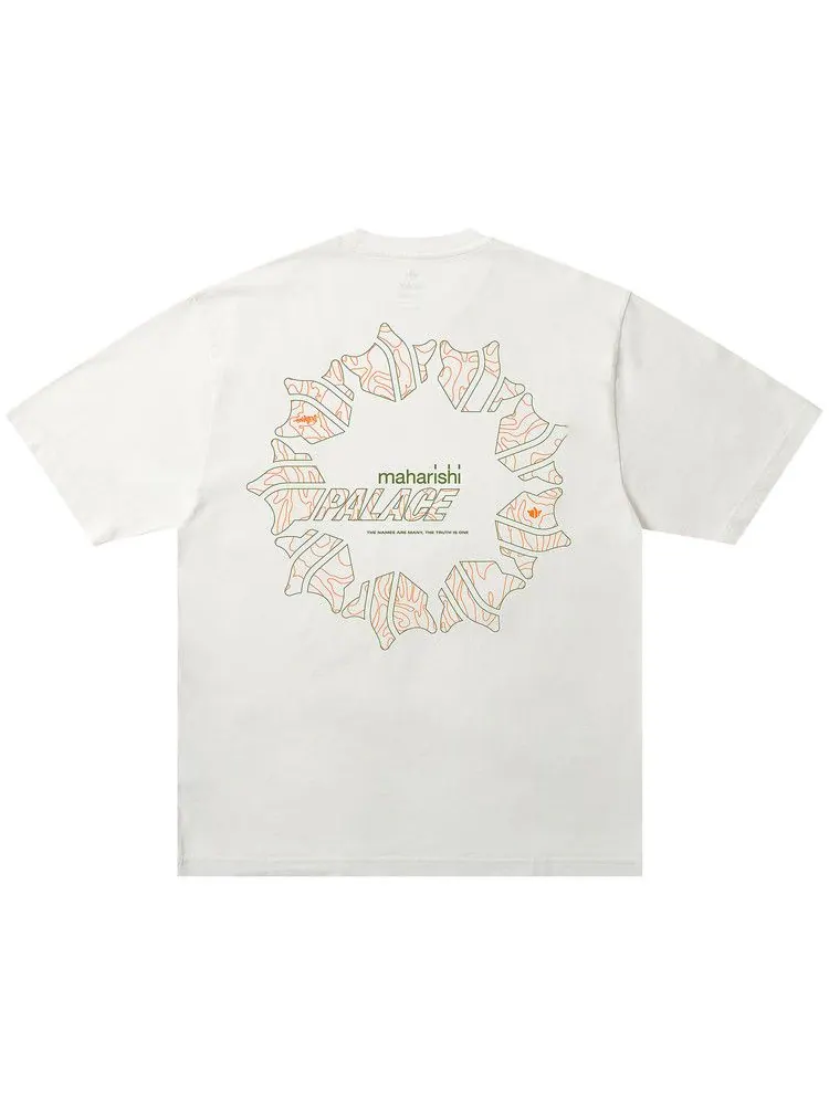 Футболка Palace x Maharishi Templea Star Kor Om T-Shirt — изображение 2 из 2, белый