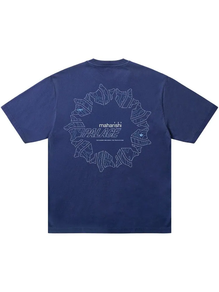 Футболка Palace x Maharishi Templea Star Kor Om T-Shirt — изображение 2 из 2, синий