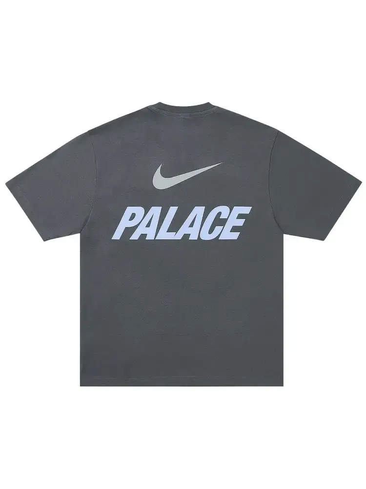 Футболка Palace x Nike Font Swoosh — изображение 2 из 2, серый