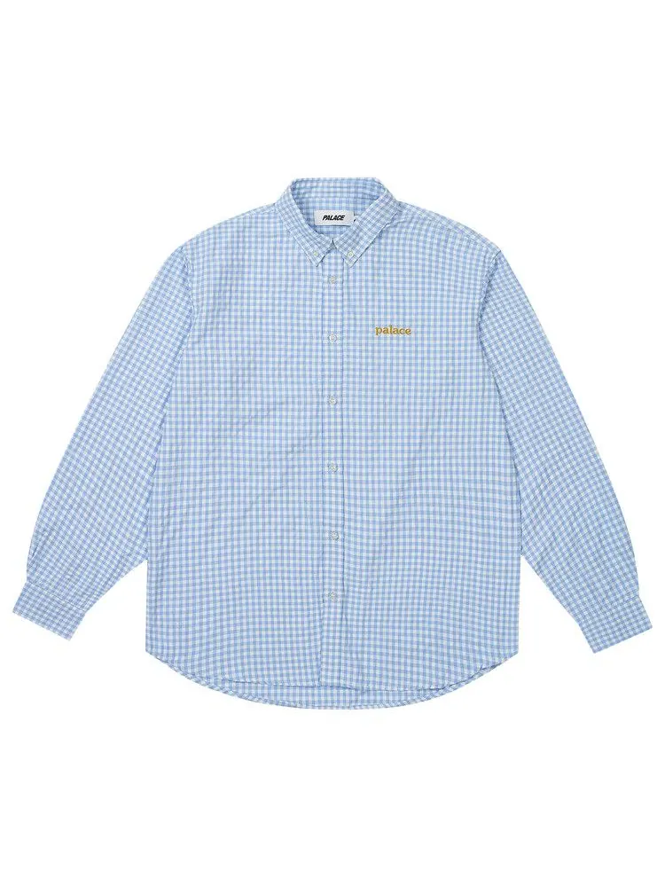 Рубашка Palace Seersucker Oxford Shirt — изображение 1 из 2, синий