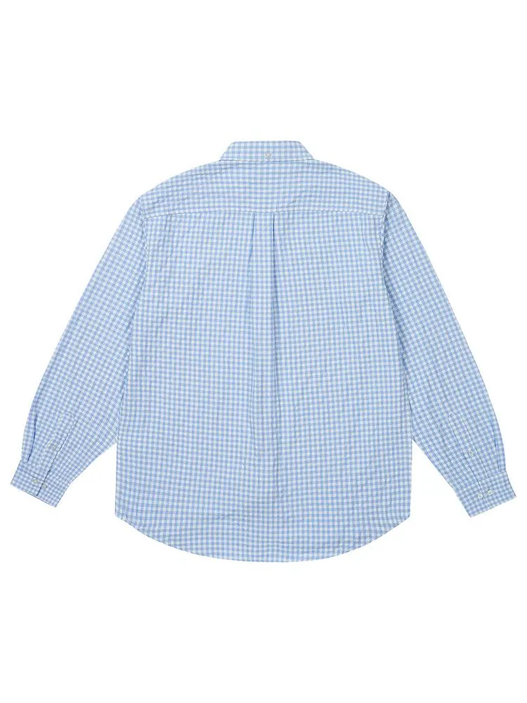 Рубашка Palace Seersucker Oxford Shirt — изображение 2 из 2, синий