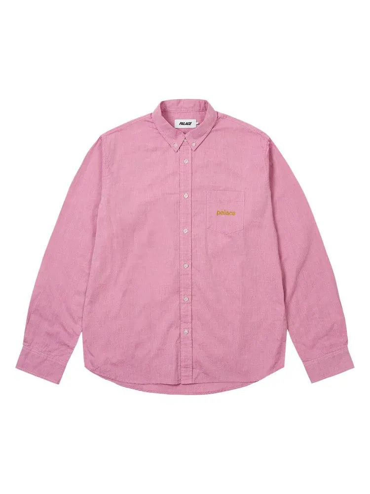 Рубашка Palace Oxford Shirt — изображение 1 из 2, бордовый