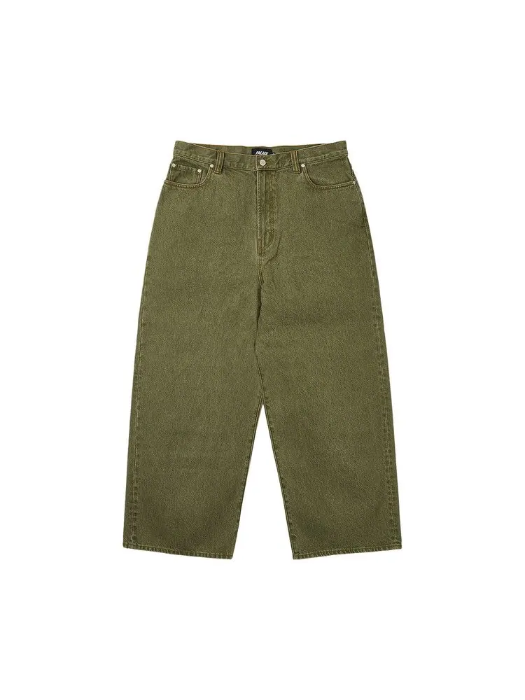 Джинсы Palace P100 Super Baggy Jean — изображение 1 из 2, глубокий зеленый