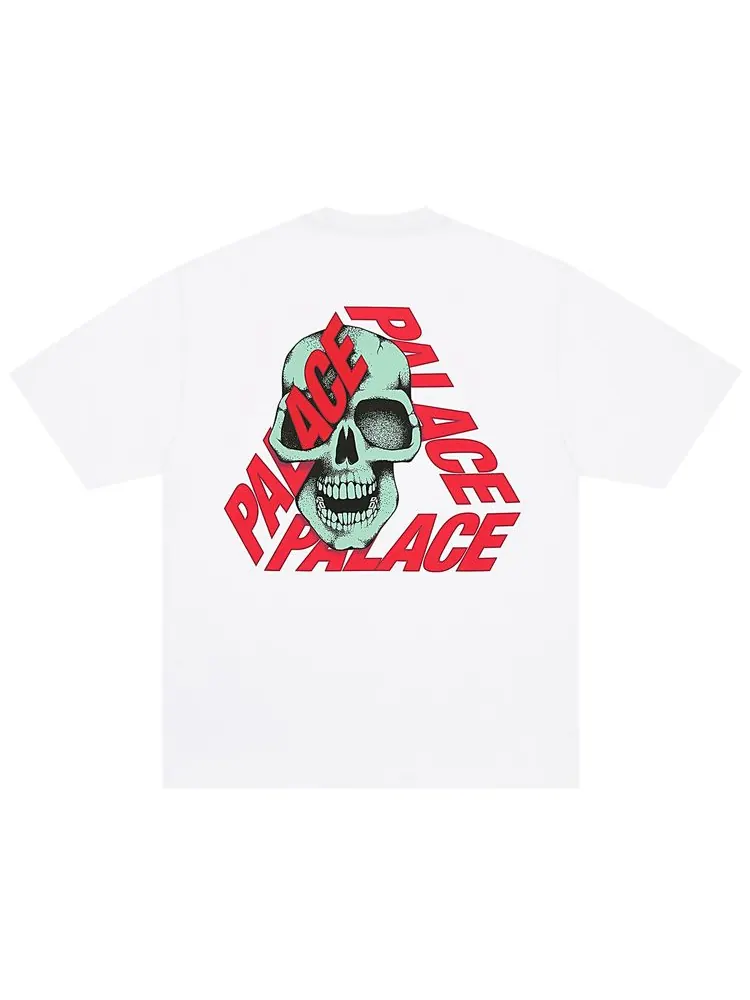 Футболка Palace P3 Skull T-Shirt 'White' — изображение 2 из 2, белый