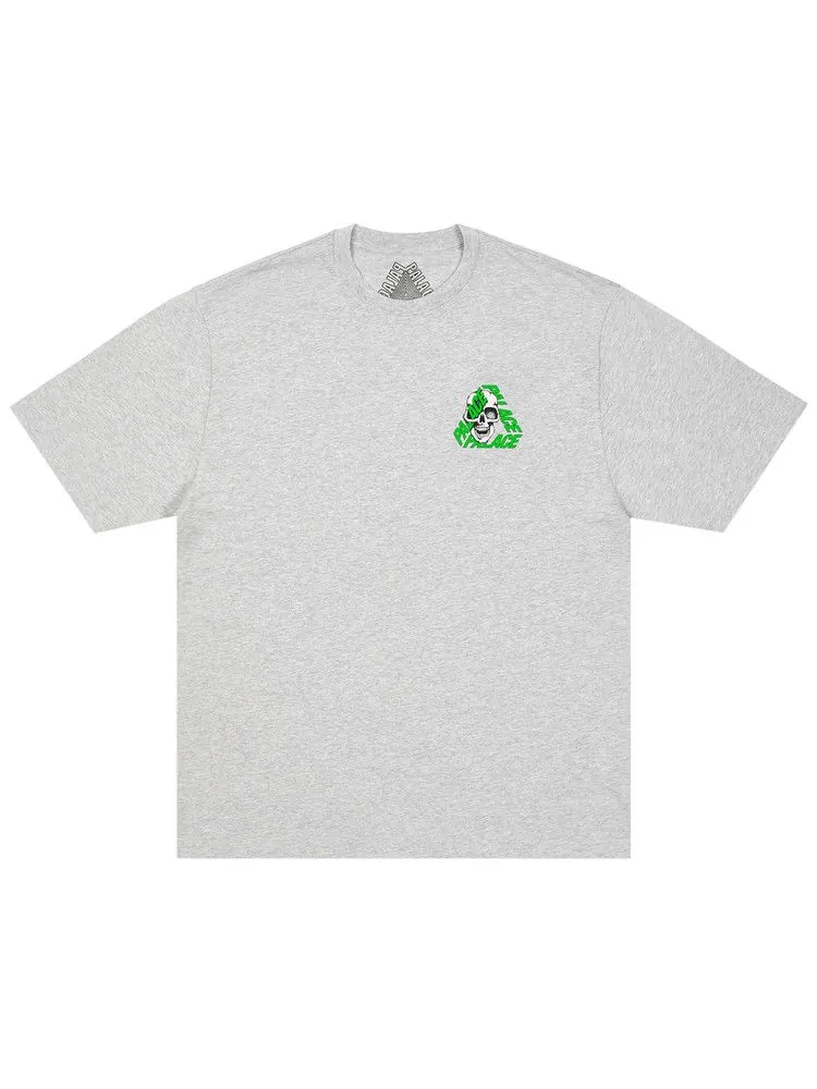 Футболка Palace P3 Skull T-Shirt — изображение 1 из 2, серый