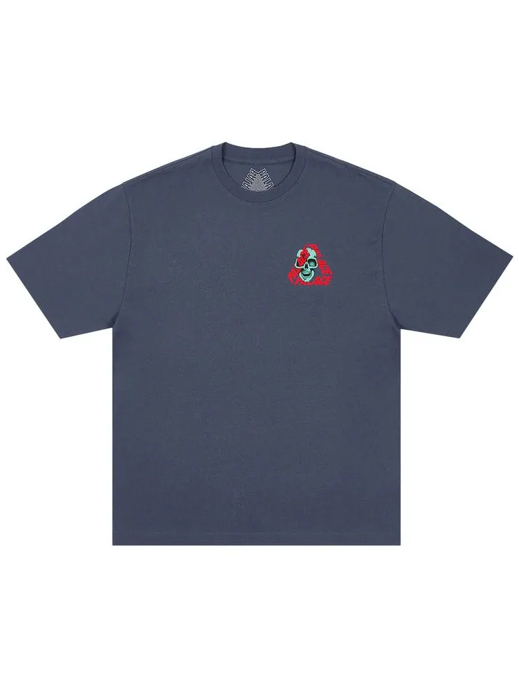 Футболка Palace P3 Skull T-Shirt — изображение 1 из 2, темно-синий