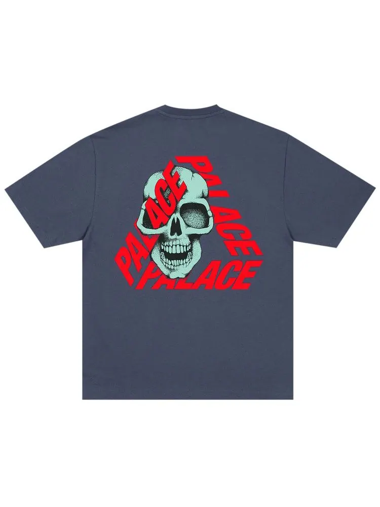 Футболка Palace P3 Skull T-Shirt — изображение 2 из 2, темно-синий