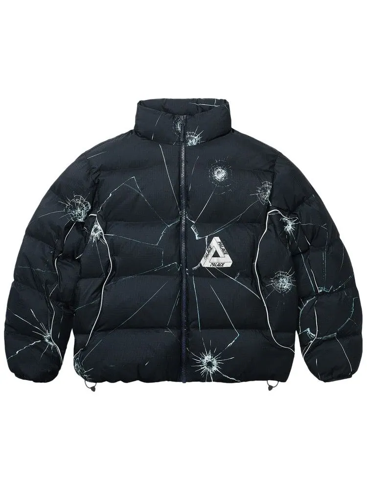 Пуховик Palace Ripstop Puffa, Smashed — изображение 1 из 5, черный