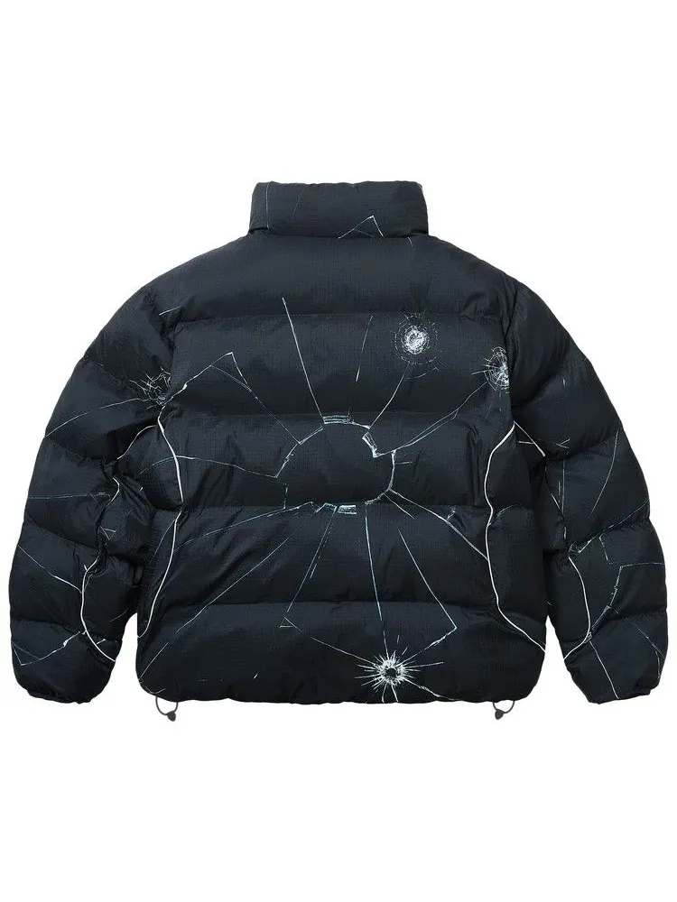 Пуховик Palace Ripstop Puffa, Smashed — изображение 2 из 5, черный