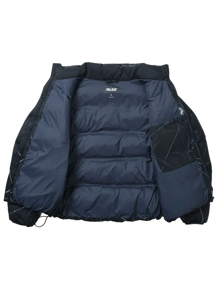 Пуховик Palace Ripstop Puffa, Smashed — изображение 3 из 5, черный
