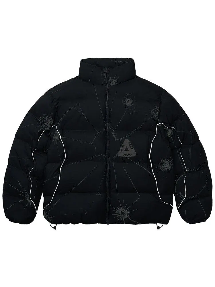 Пуховик Palace Ripstop Puffa, Smashed — изображение 4 из 5, черный