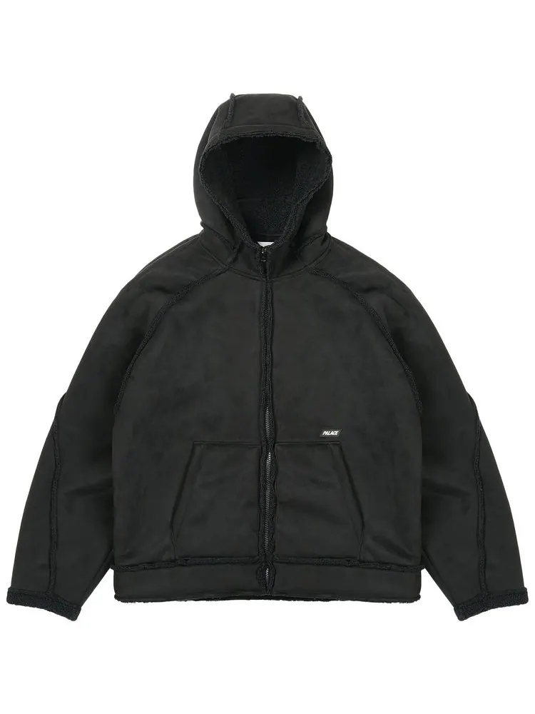 Куртка с капюшоном Palace Sherpa из искусственной замши — изображение 1 из 3, черный