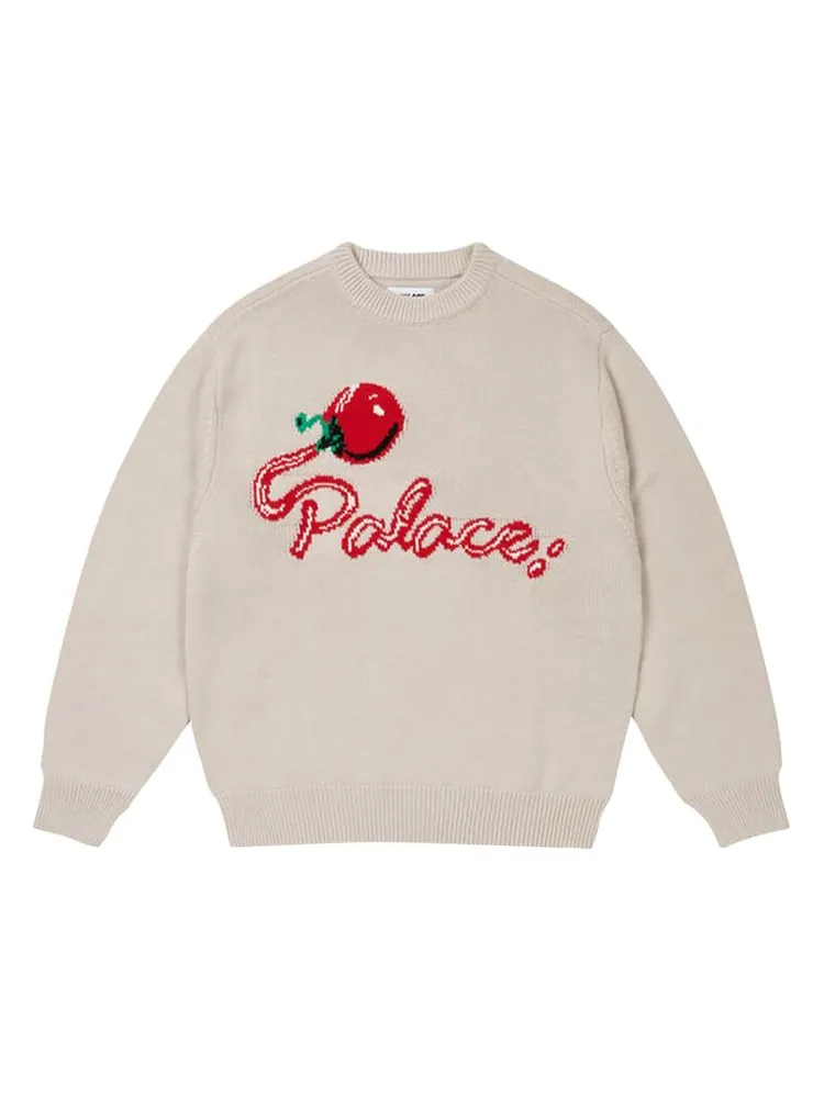 Вязаный свитер Palace Tommy Knit — изображение 1 из 1, белый