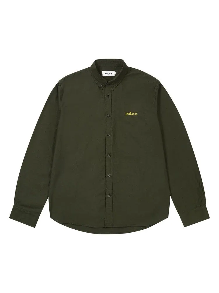 Рубашка Palace Classic Oxford Shirt — изображение 1 из 2, оливковый