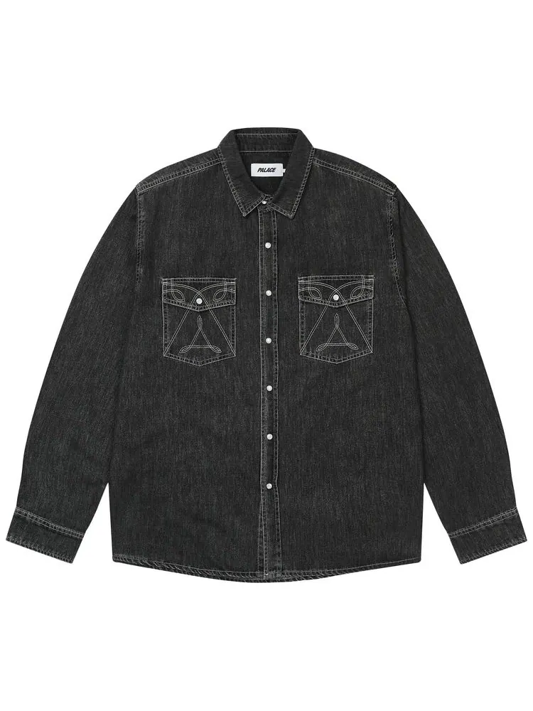Рубашка Palace Denim Western Over Shirt — изображение 1 из 2, черный
