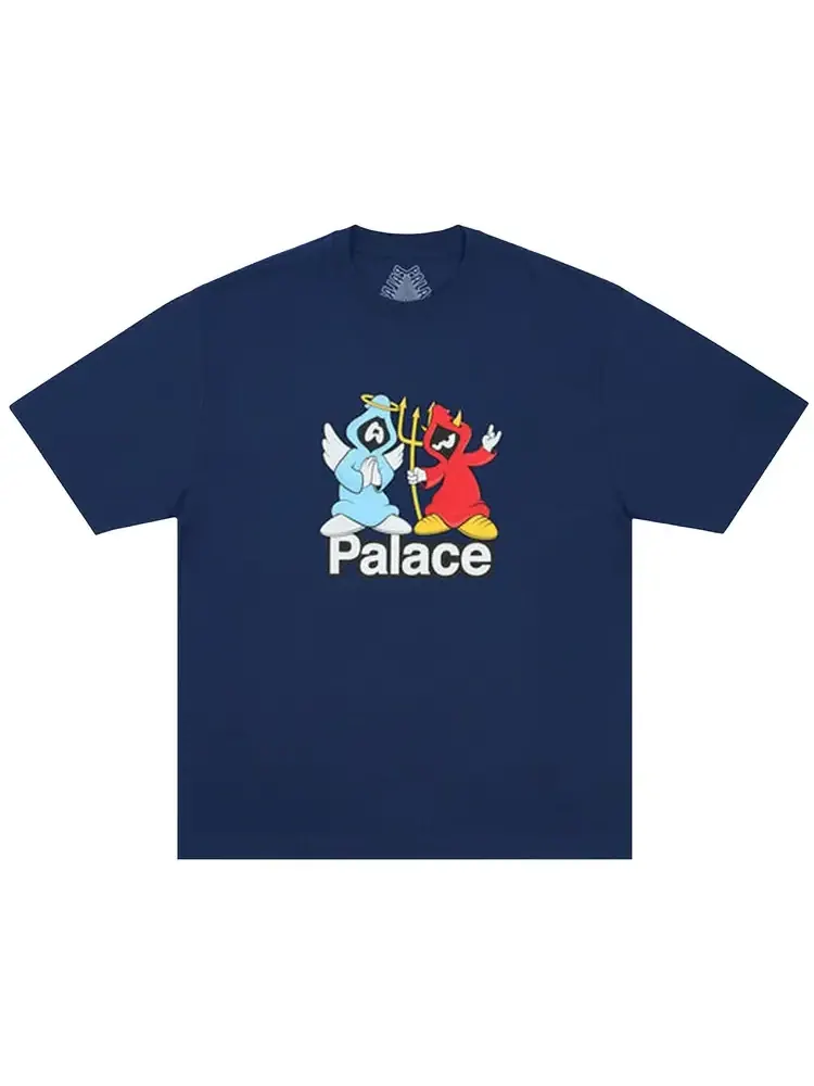 Футболка Palace Right And Wrong 'Navy' — изображение 1 из 1, синий