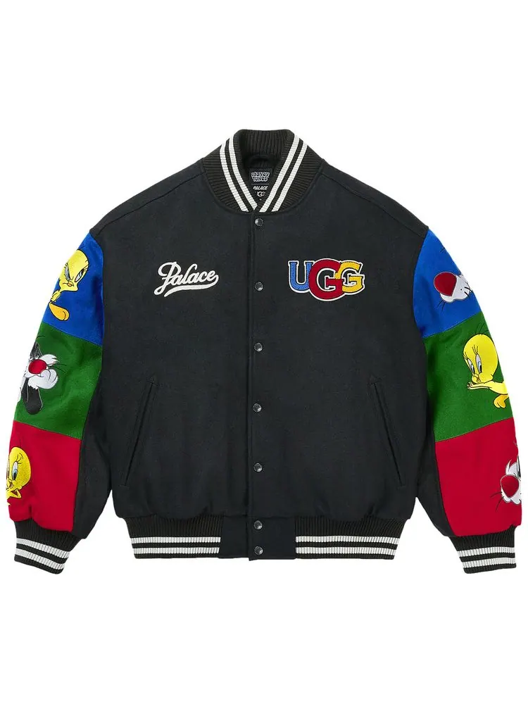 Куртка-бомбер Palace x UGG Looney Tunes Varsity Jacket — изображение 1 из 4, черный
