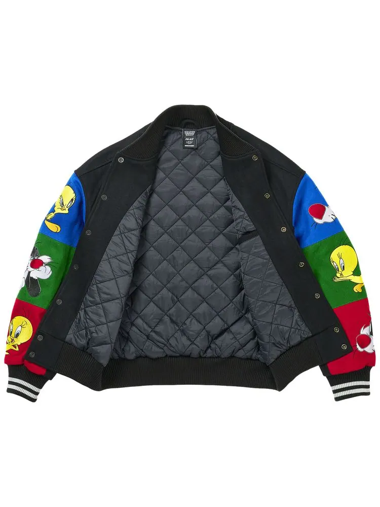 Куртка-бомбер Palace x UGG Looney Tunes Varsity Jacket — изображение 2 из 4, черный