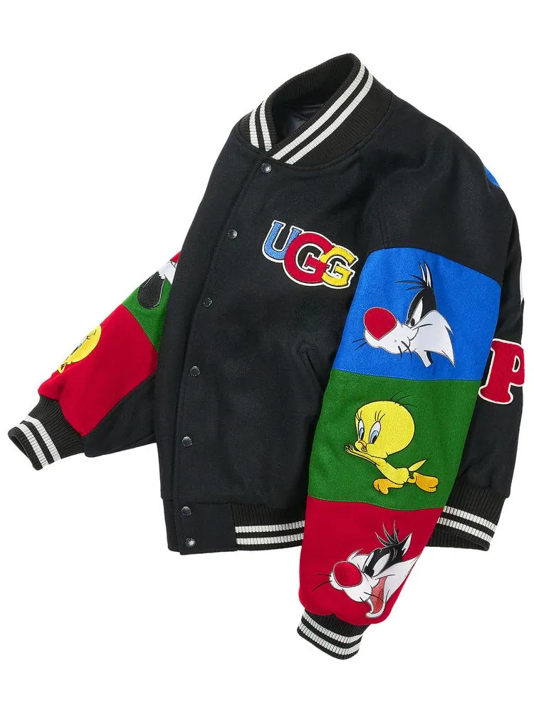 Куртка-бомбер Palace x UGG Looney Tunes Varsity Jacket — изображение 3 из 4, черный