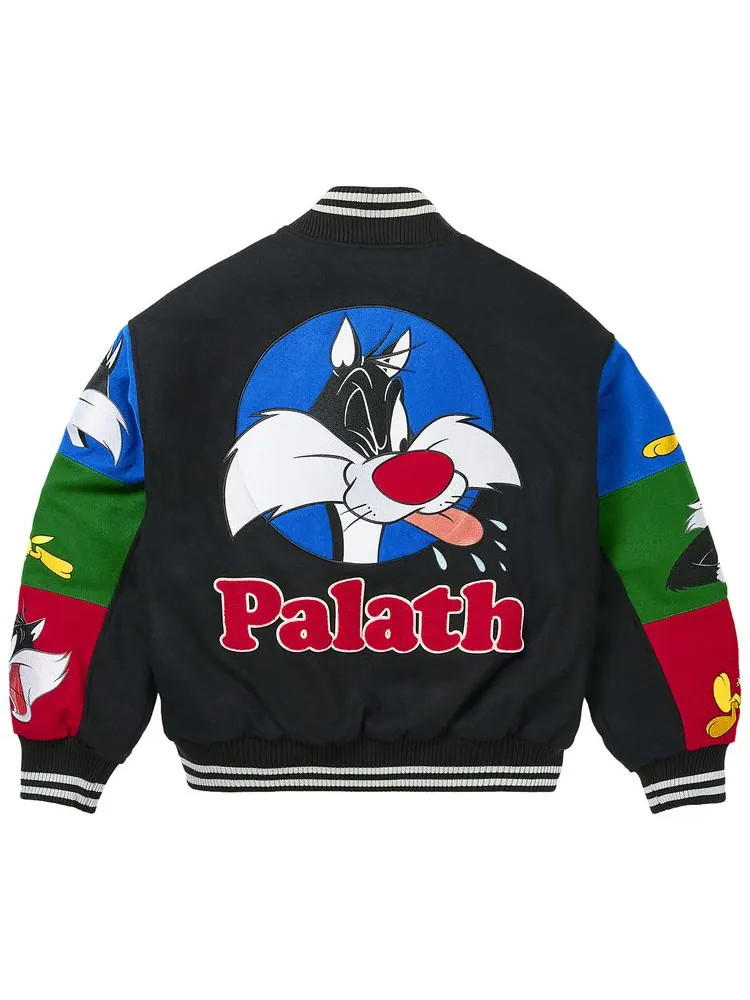 Куртка-бомбер Palace x UGG Looney Tunes Varsity Jacket — изображение 4 из 4, черный