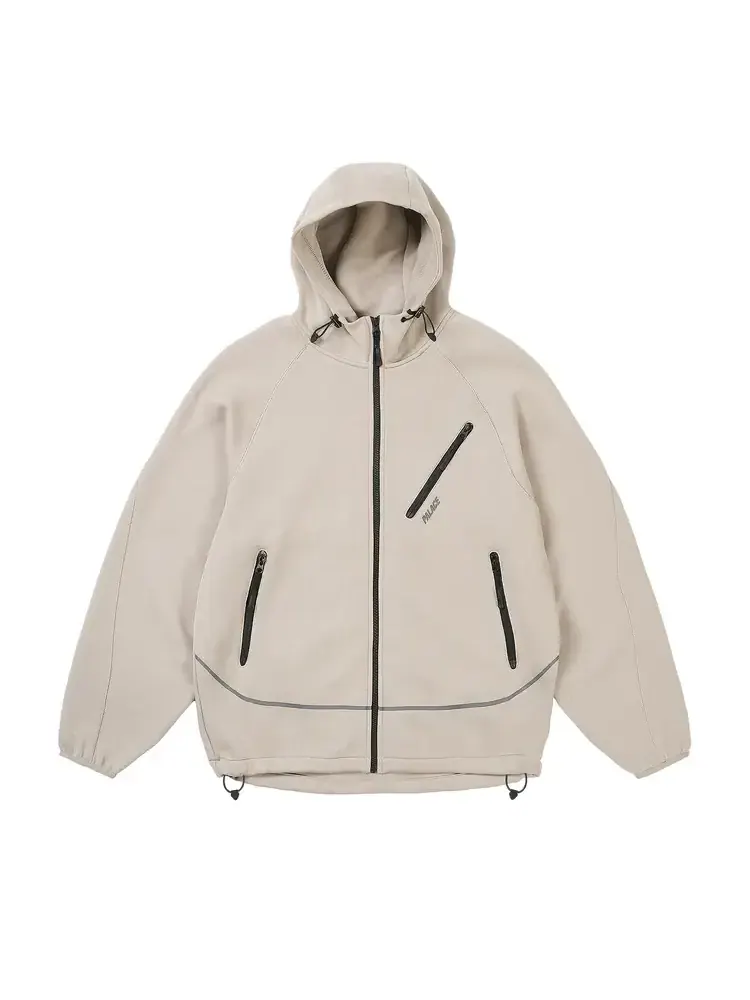 Спортивный капюшон на молнии Palace Sporty — изображение 1 из 2, серый