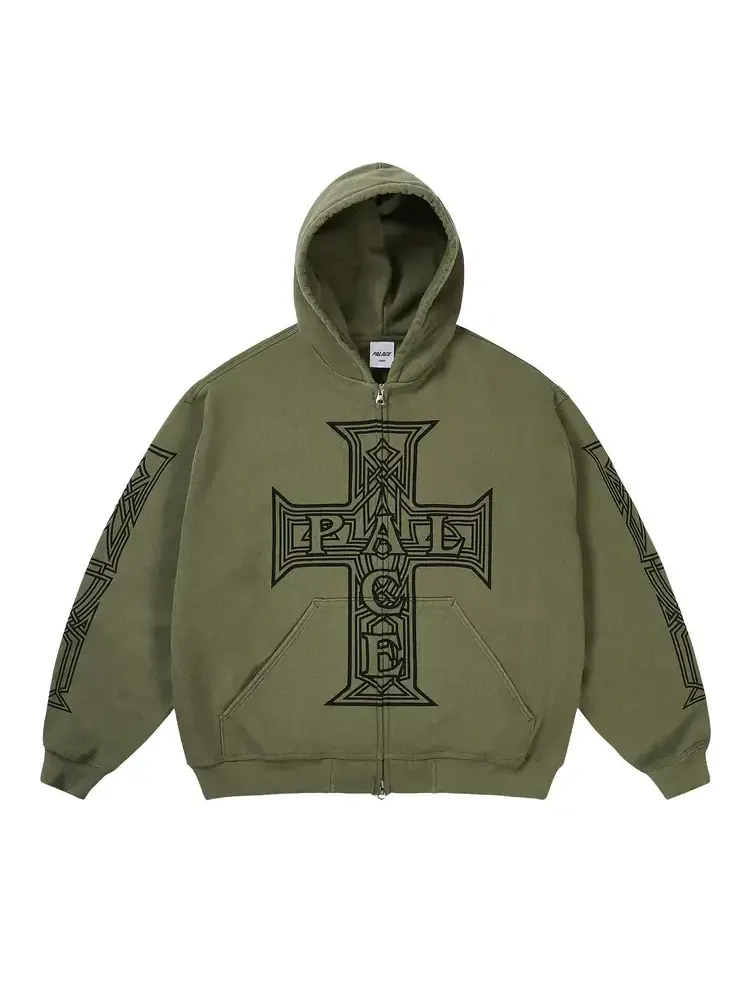 Толстовка Palace Y So Cross — изображение 1 из 1, зеленый