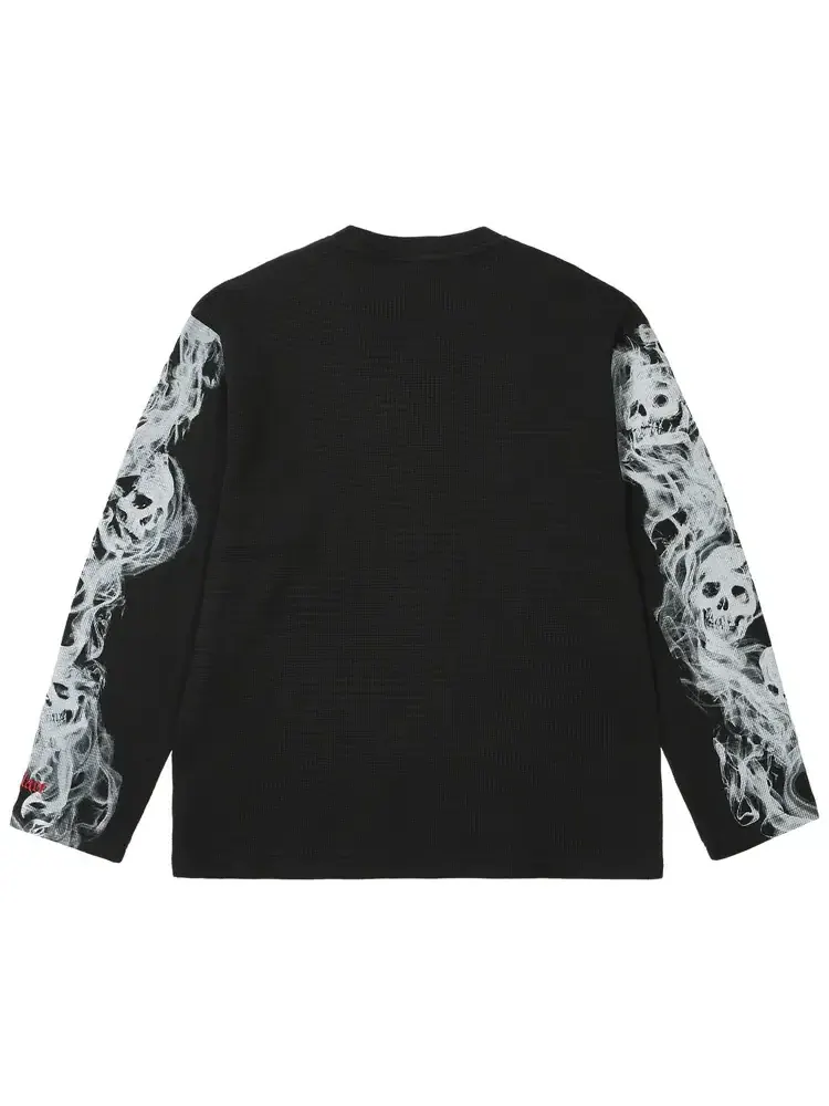 Футболка с длинными рукавами Palace Smoked Waffle — изображение 2 из 2, черный
