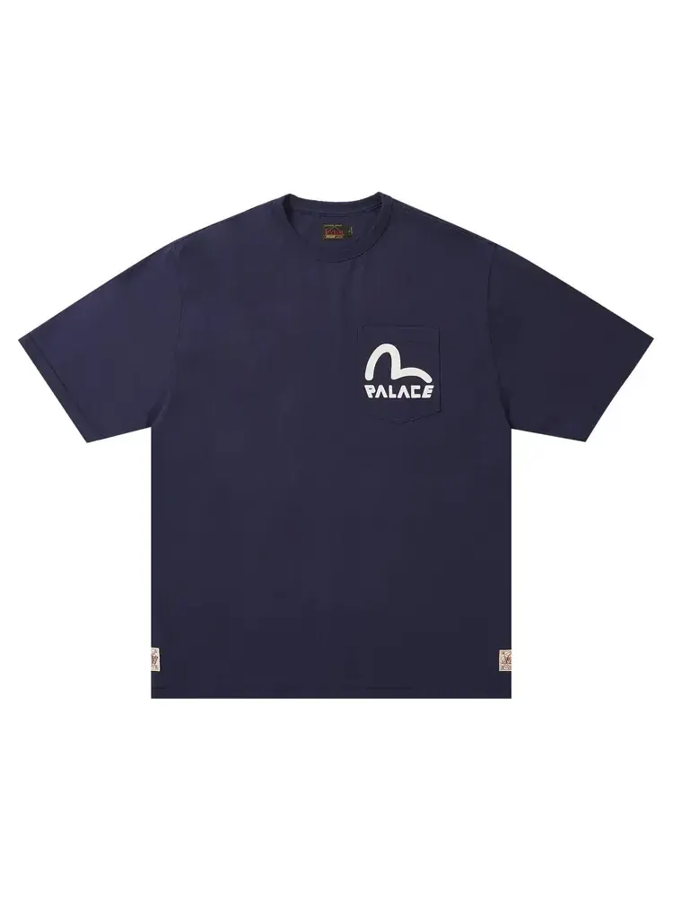Футболка Palace x Evisu Heavy Wash 'Navy' — изображение 1 из 2, синий