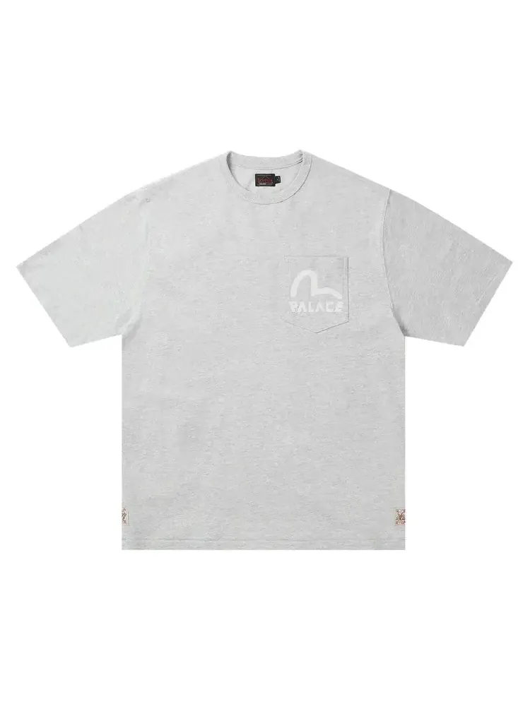 Футболка Palace x Evisu Heavy Wash 'Grey Marl' — изображение 1 из 2, серый