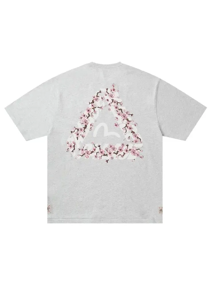 Футболка Palace x Evisu Heavy Wash 'Grey Marl' — изображение 2 из 2, серый