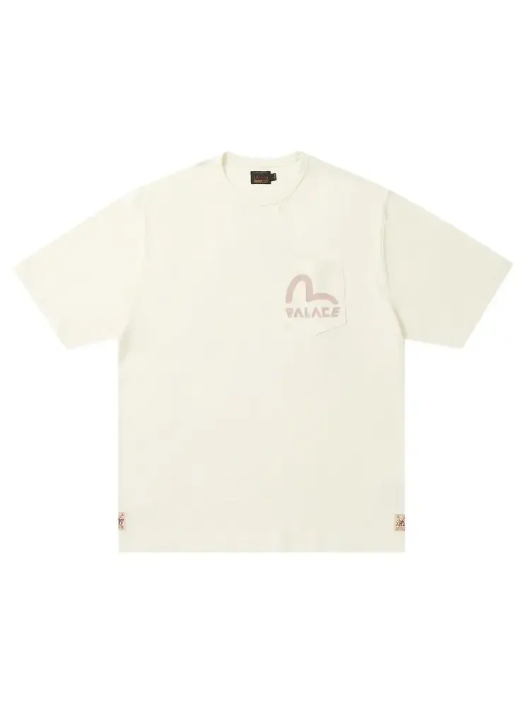 Футболка Palace x Evisu Heavy Wash 'Off White' — изображение 1 из 2, белый