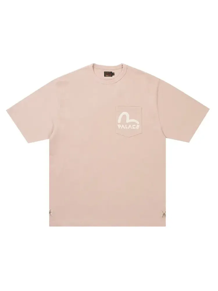 Футболка Palace x Evisu Heavy Wash 'Misty Pink' — изображение 1 из 2, розовый