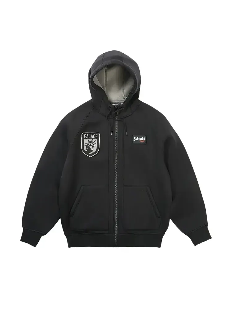 Худи Palace x Schott из флиса — изображение 1 из 3, черный