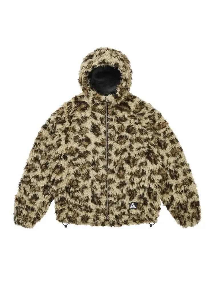 Флисовая куртка Palace Furry Fleece Jacket 'Leopard' — изображение 1 из 2, желтый