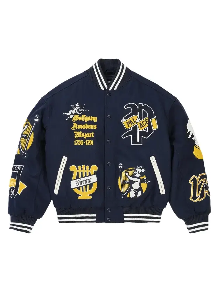 Куртка-бомбер Palace Wolfgang Varsity Jacket — изображение 1 из 3, синий