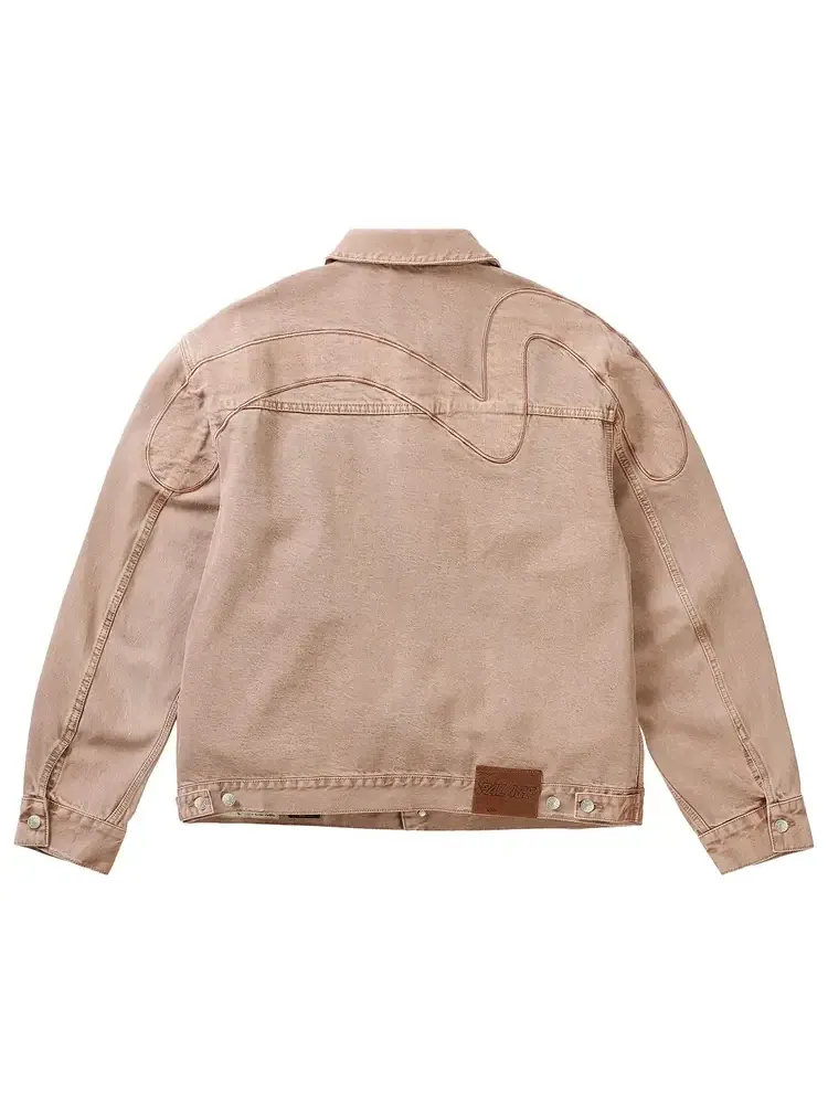 Джинсовая куртка Palace x Evisu Type 2 — изображение 2 из 2, розовый