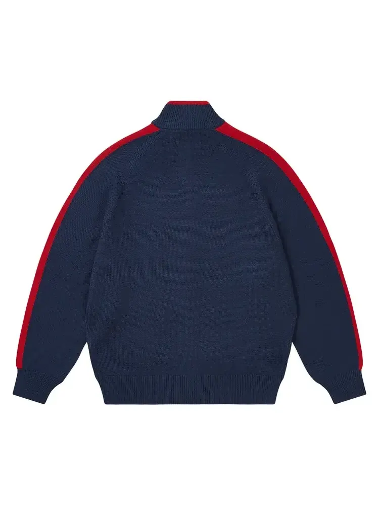 Вязаный свитер Palace Established Zip Funnel Knit 'Navy' — изображение 2 из 2, синий