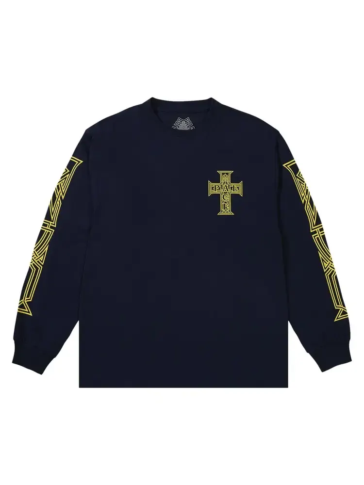 Футболка с длинным рукавом Palace Y So Cross — изображение 1 из 2, синий