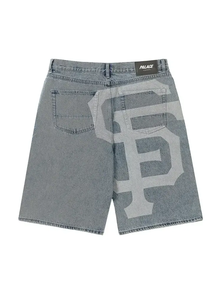 Джинсовые шорты Palace x San Francisco Giants 'Stone Wash' — изображение 1 из 2, серый