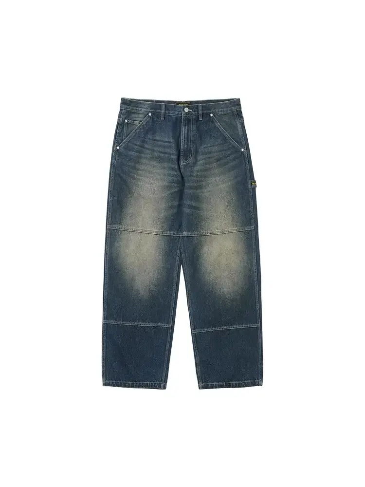 Джинсы Palace Carp 'Dark Distress Wash' — изображение 1 из 2, синий