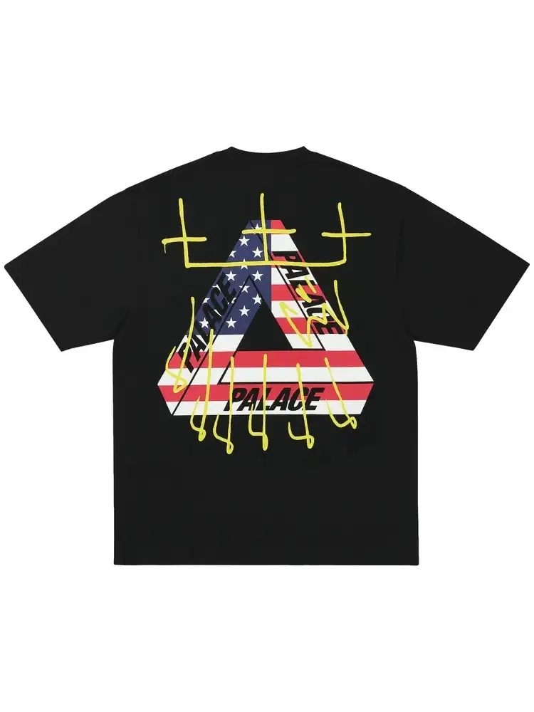 Футболка Palace King Tri T-Shirt 'Black' — изображение 2 из 2, черный