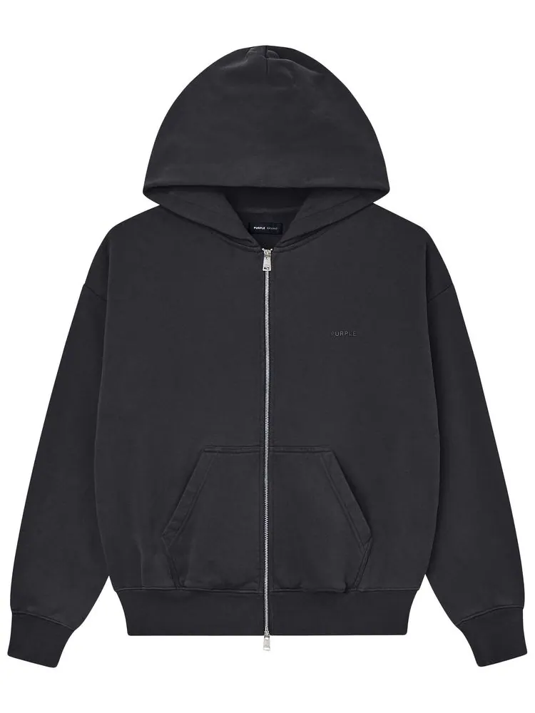 Толстовка с капюшоном на молнии из флиса марки PURPLE BRAND